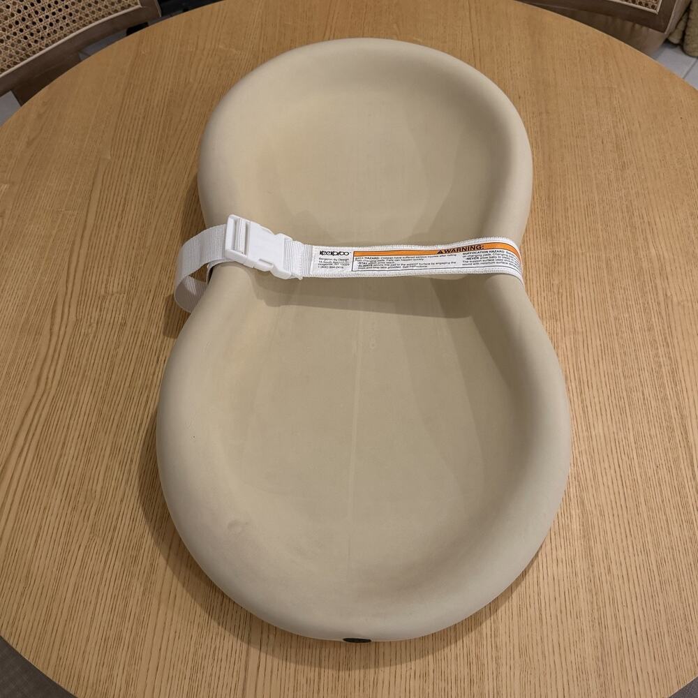 Keekaroo Peanut Changer Beige Padded Wipeable Baby Changing Pad Portable Infant